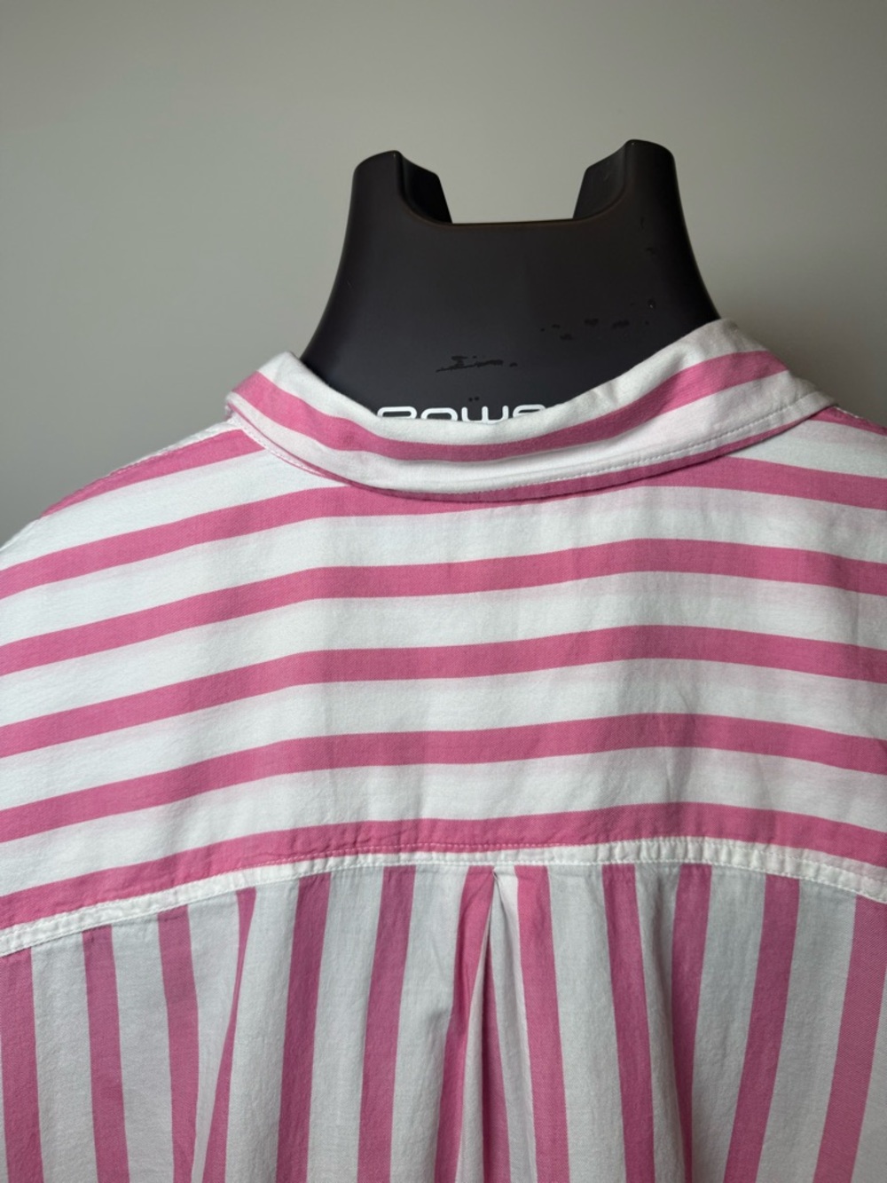 Style & Co -Pink Striped Button-Up Short Sleeve Top - Casual Women’s Shirt - Picture 9 of 11
